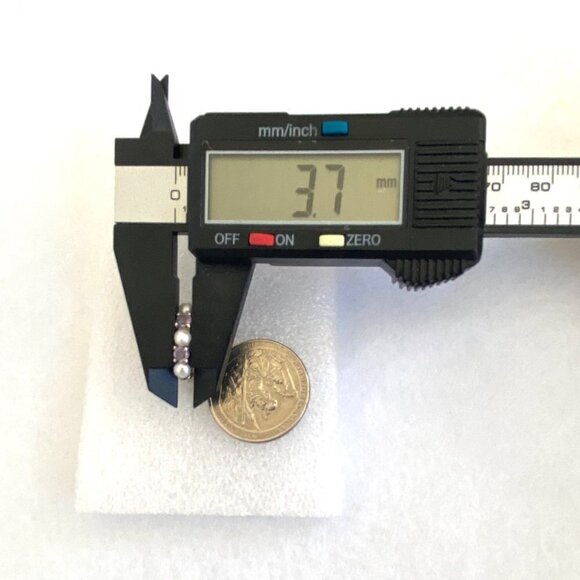 Sterling Silver 925 Multi Gemstone Round Amethyst Genuine Pearl Band Ring Sz 7 - Picture 14 of 16